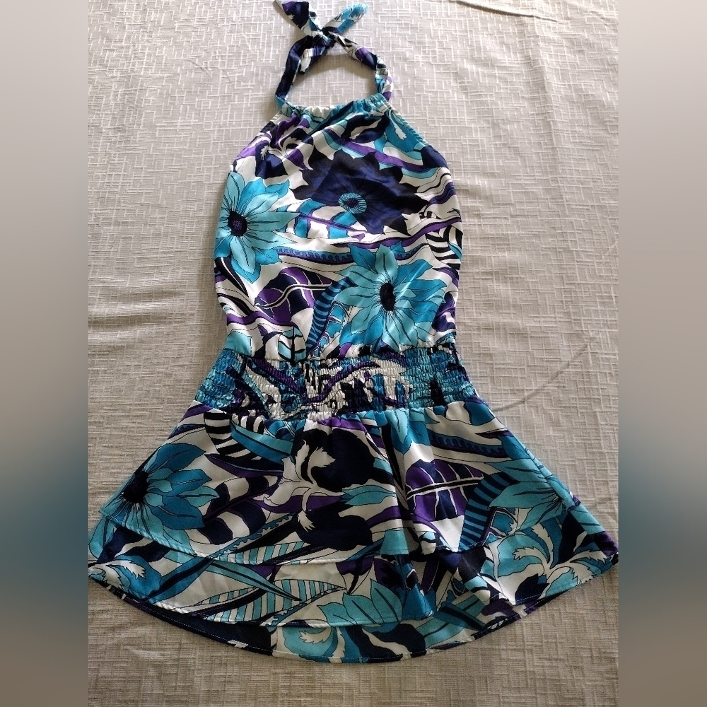 Sportstaff Woman Vintage Dress Open Back Floral Size S
